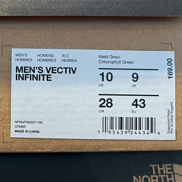 The North Face - Vectiv Infinite Trail Running Shoes - Men's - NWT - Grey/Green - Picture 2 of 2